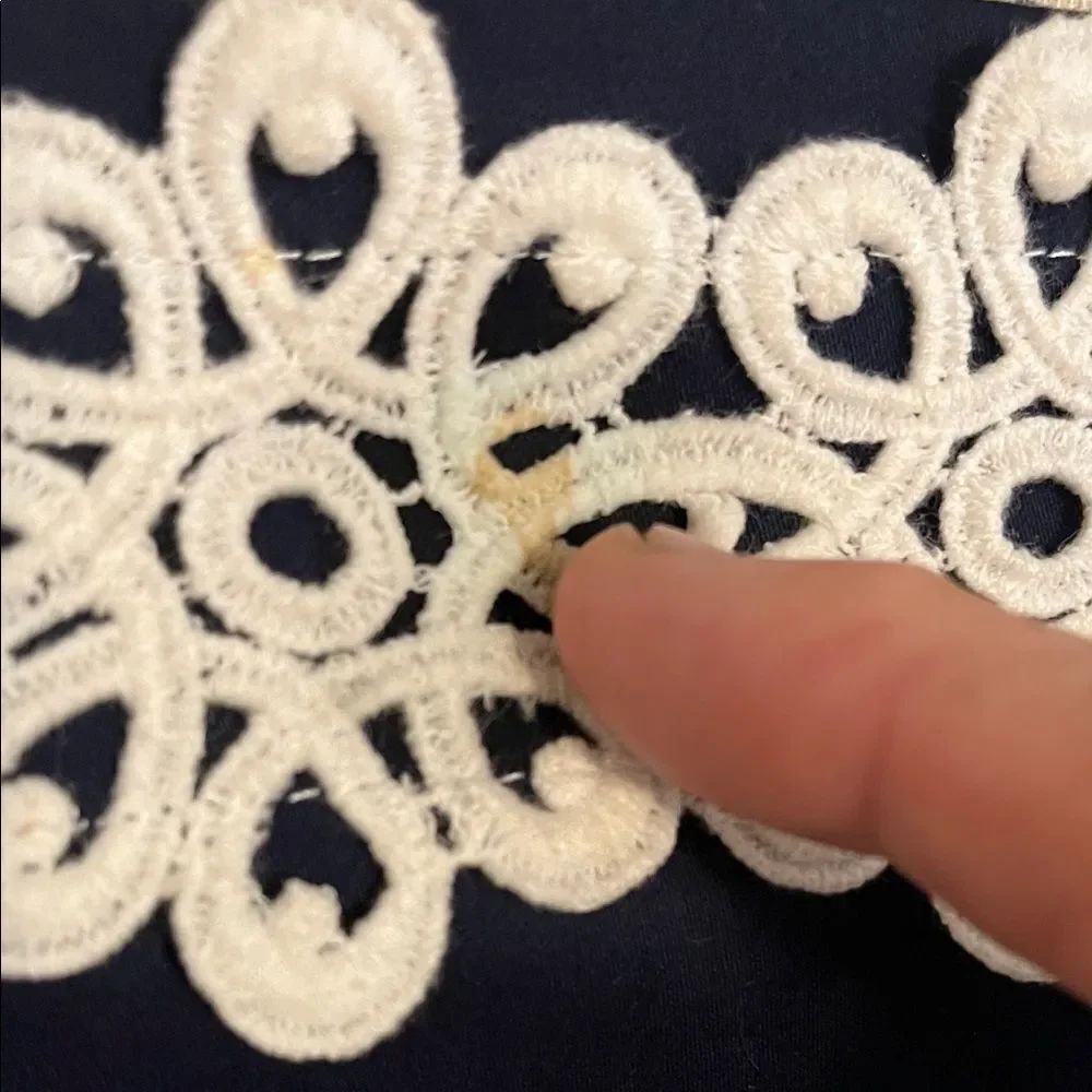 Lily Pulitzer Blue White Embroidered Strapless Classic Modern Dress Preppy - Picture 4 of 13